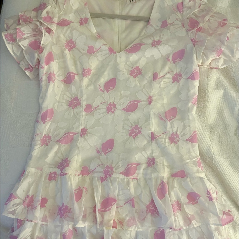 TCEC Pink and White Floral Dress